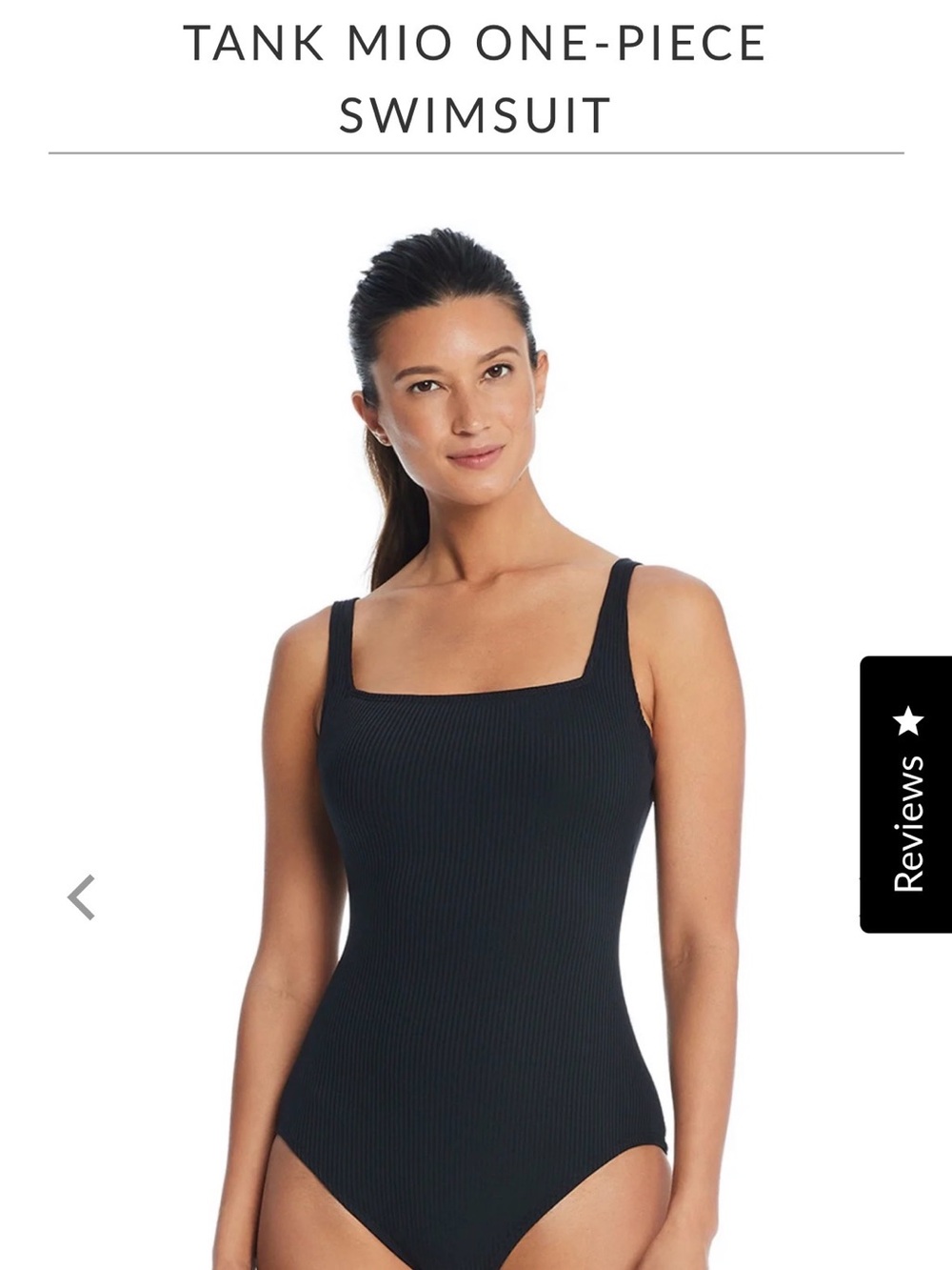 WALK THE LINE SQUARE NECK TANK MIO ONE-PIECE SWIMSUIT